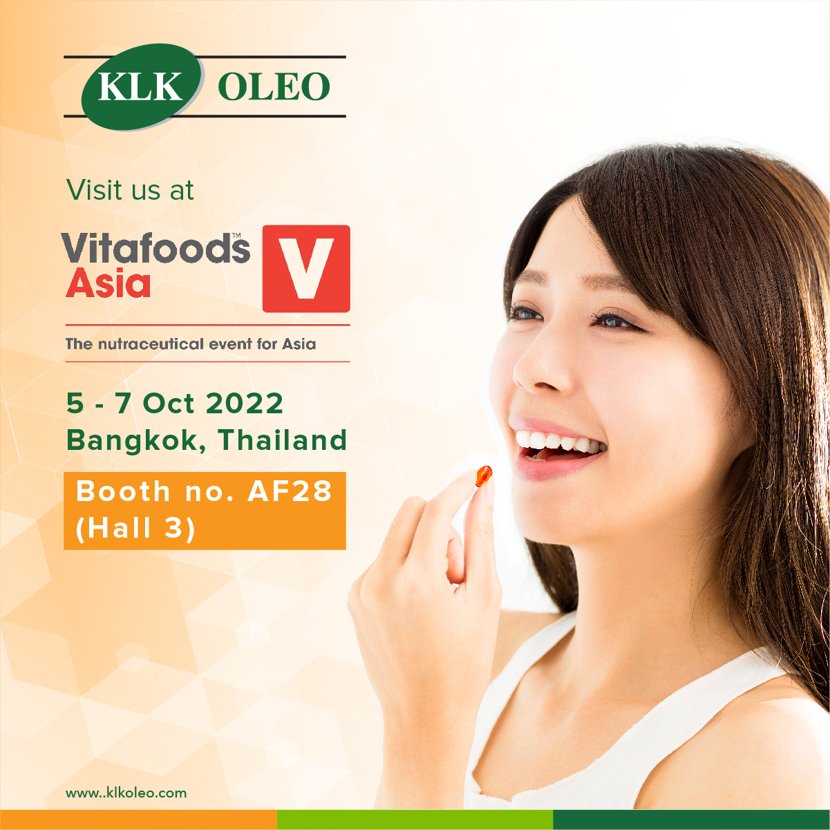 KLK OLEO e-invite to Vitafoods Asia 2022